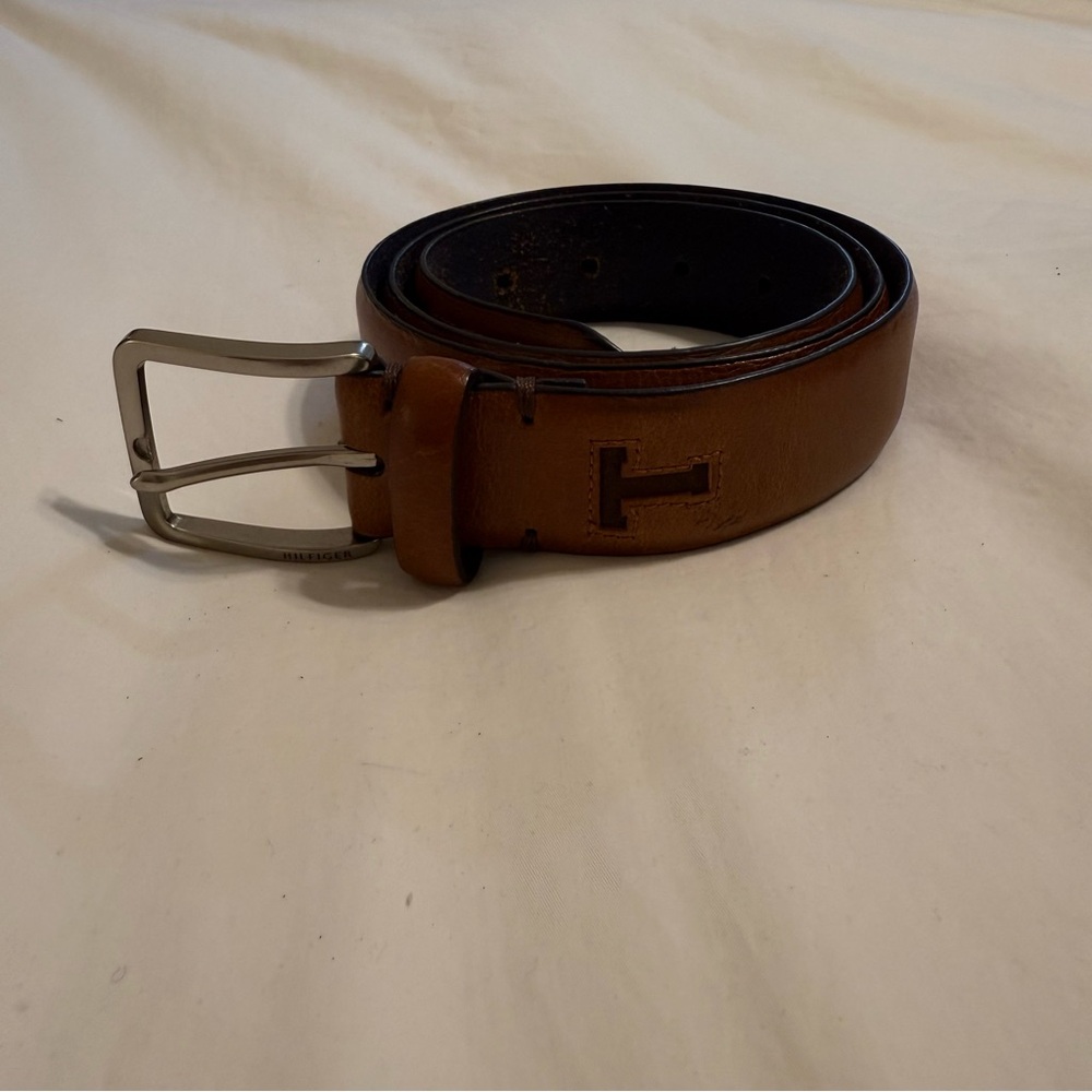 Tommy Hilfiger Men's Brown Leather Belt